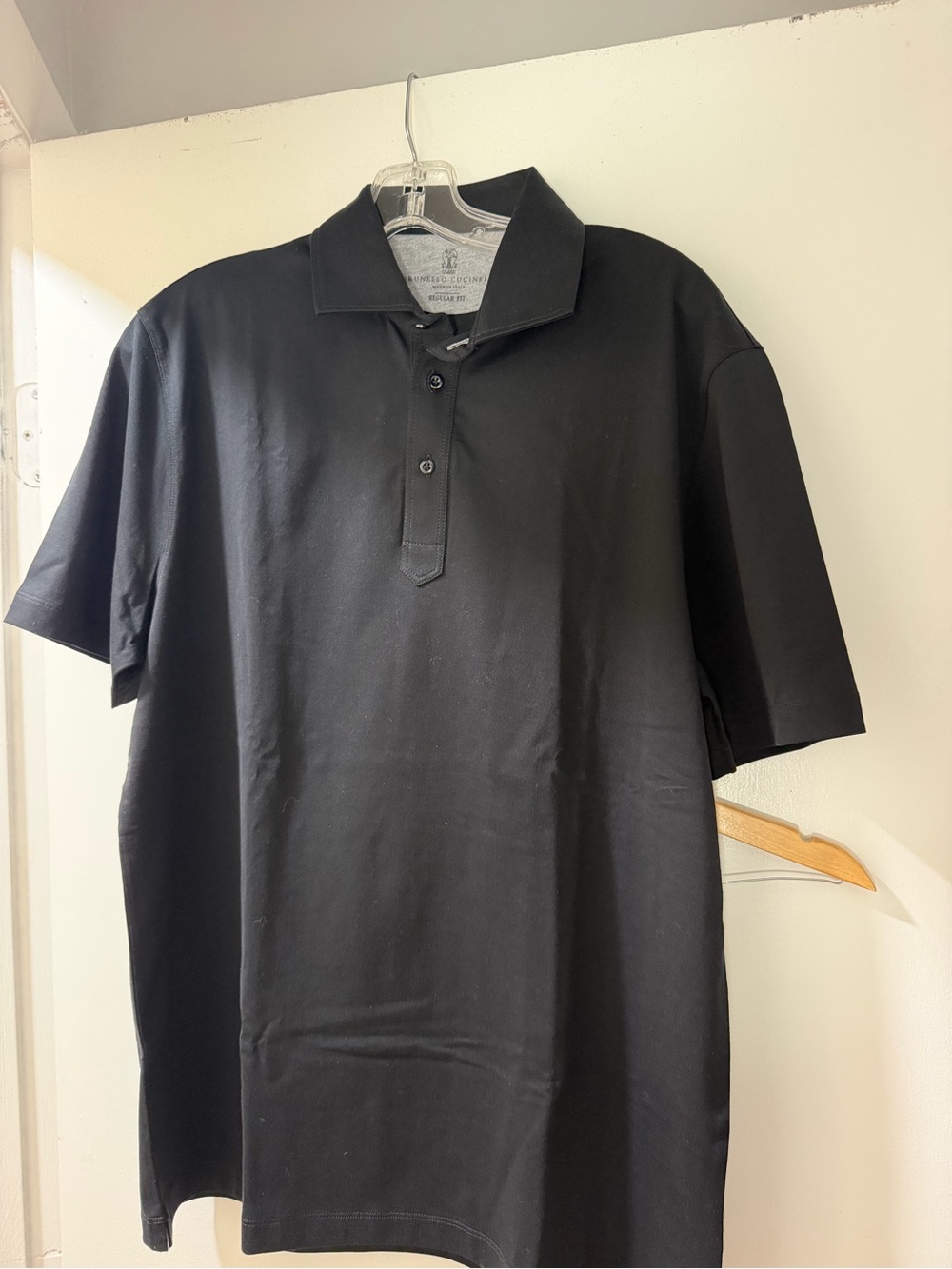 Brunello Cucinelli Black Short-Sleeve Polo